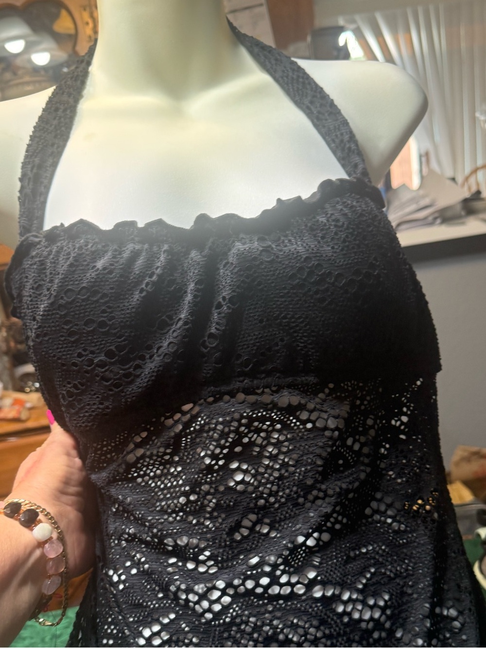 Black Lace Halter Swimsuit women’s